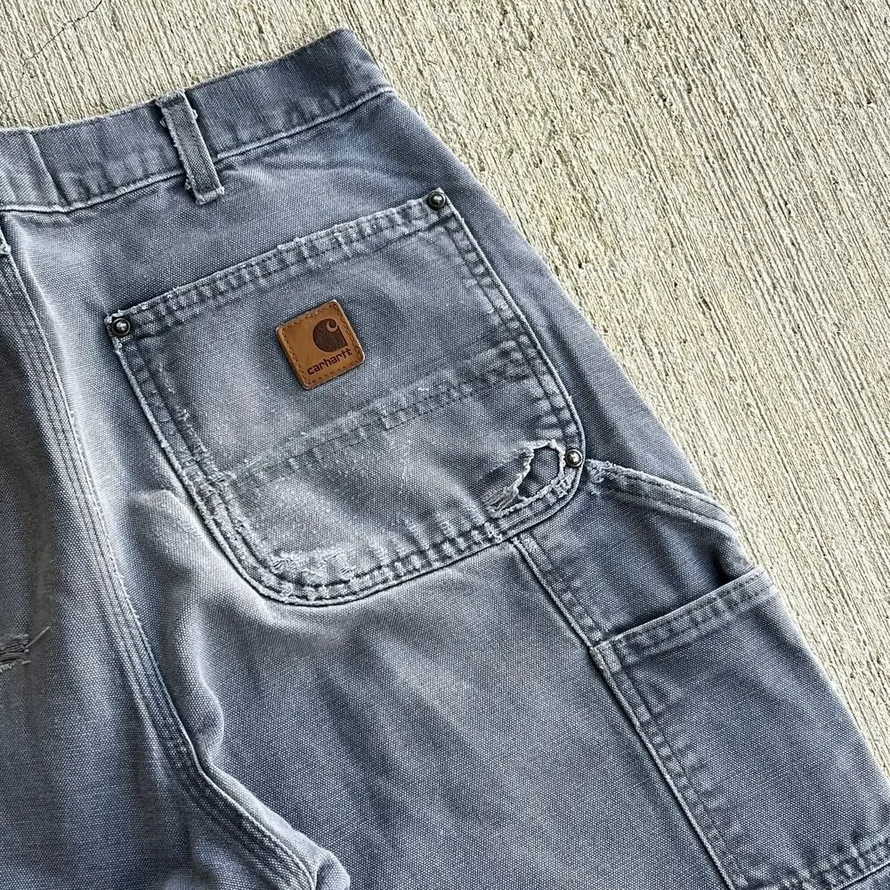 Carhartt B136 GVL gray double knee work wear carpenter pants